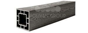 Polivan Groop Столб опорный (текстура дерева или 3D фактура мелкой полоски) цвет черный
