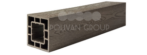 Polivan Groop Столб опорный (текстура дерева или 3D фактура мелкой полоски) цвет темно-коричневый